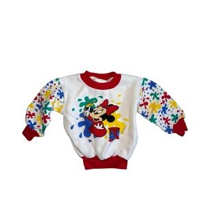 Vintage Minnie Mouse Baby Paint Splatter Graphic Sweatshirt